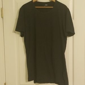 Elwood split hem tall tee Black
